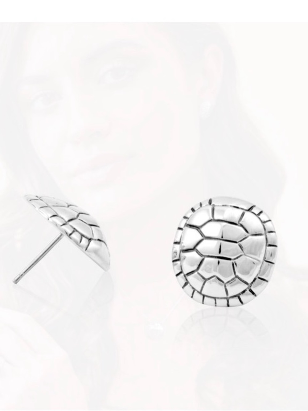 Mignon Faget Tortoise Stud Earrings - Sterling Silver